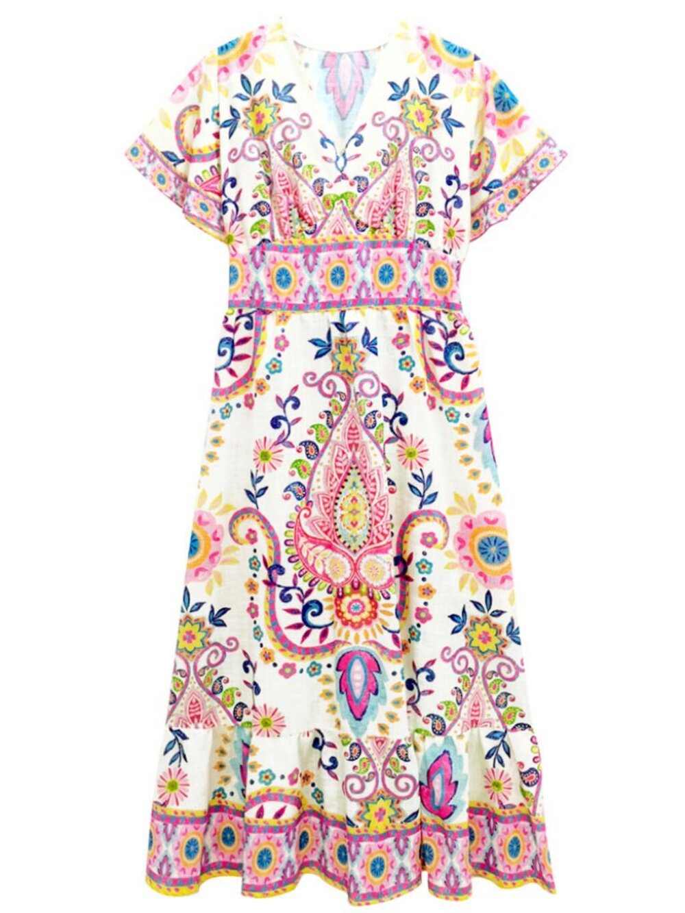 Paisley Print Maxi Dress